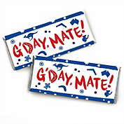 Big Dot of Happiness Australia Day - Candy Bar Wrapper G&#39;Day Mate Aussie Party Favors - Set of 24