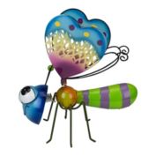 Napco 10" Large Muliti-Color Metal Smiling Butterfly Outdoor Garden Figurine