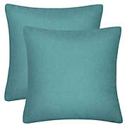 PiccoCasa 2 Pcs Waterproof Throw Pillow Covers, Decorative Cushion Covers, Sofa Pillowcase for Couch Bedding Livingroom Garden Patio Home, Green, 20"x20"