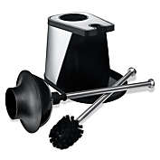 Toilettree Products Stainless Steel Toilet Plunger & Bowl Brush Combo