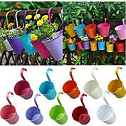 Infinity Merch 10 Pieces Colorful Metal Hanging Flower Pots