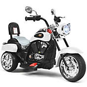Slickblue 6V 3 Wheel Kids Motorcycle-White