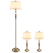Kitcheniva 3-Pieces Modern Lamp  with 2 Table Lamps & 1 Floor Lamp