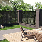 Home Life Boutique Louver Fence WPC 70.9"x70.9" Black