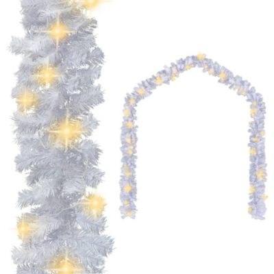Home Life Boutique Christmas Garland with LED Lights 197" White