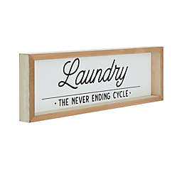 Farmlyn Creek Farmhouse Laundry Room Sign, The Never Ending Cycle (16 x 5 in)