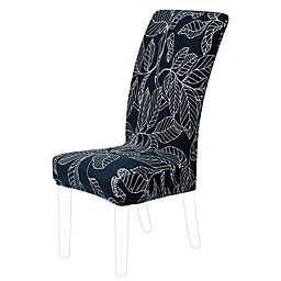 PiccoCasa Home Decor Stretch Spandex Dining Chair Slipcover Dark Blue, 1 Piece