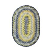 Home Spice Decor 27" x 45" Oval Sunflowers Cotton Braided Rug