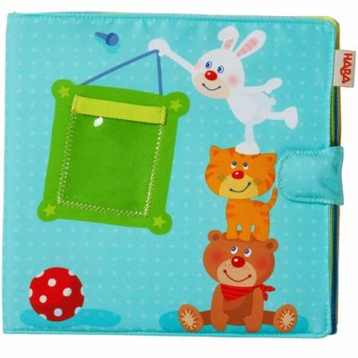 HABA My First Photo Album - Soft Fabric Baby Book Fits Eight 4&quot; x 6&quot; Photos for Ages 12 Months +