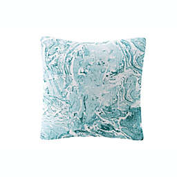 Anaya Home Turquoise Marbled Down Alternative Linen Pillow 20x20