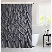 Sweet Home Collection - Hudson Pintuck Fabric Shower Curtain 72" x72", Gray