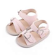 Laurenza&#39;s Baby Girls Light Pink Leather Buckle Sandals