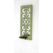 HomeRoots Decor 17 x 5 x 6 Green, Wood, Mirror - Candle Holder Sconce - 274567