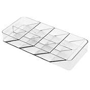 mDesign Plastic Kitchen In-Drawer Cutlery Organizer for Cabinets - Clear