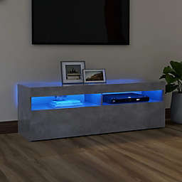 vidaXL TV Cabinet with LED Lights Concrete Gray 47.2