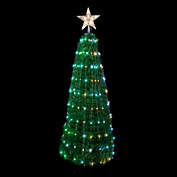 Northlight 4&#39; Green Color Changing Multiple Function Pop Up Artificial Outdoor Christmas Tree