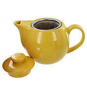 Teaz Cafe Teapot with Stainless Steel Infuser - 14oz - Yellow