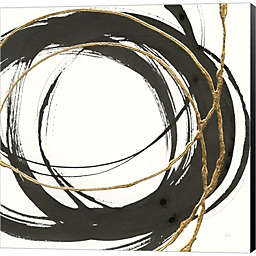 Great Art Now Gilded Enso II by Chris Paschke 12-Inch x 12-Inch Canvas Wall Art