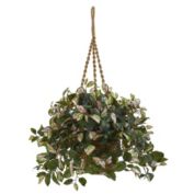 Nearly Natural Home Decorative Hoya Artificial Plant Hanging Basket