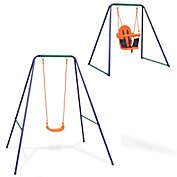 Stock Preferred 2-in-1 Single Swing and Toddler Swing in Orange