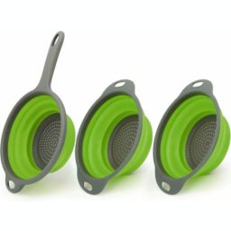 Kitcheniva 3-Pieces pc Strainer Foldable Collapsible Colander