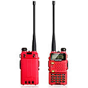 BAOFENG 2 Pack UV-5R5 5-Watt Dual Band Two-Way Radio Red