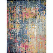 Nourison Celestial 9&#39;X12&#39; (9&#39; x 12&#39;) Blue/Yellow Area Rug Colorful Contemporary Abstract by Nourison
