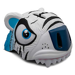 Crazy Safety   Bicycle Helmet for Kids   White Tiger   Head Size 19-21.5 inches (typically 3-8 years)   CPSC Certified