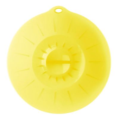 INNOKA Silicone Bowl Lids Cover 8.7", Multi-Purpose Fits Any Container Seal Covers for Pots, Cups, Cans Platters, Dishes, Oven Microwave Safe, Dishwasher Safe, Yellow