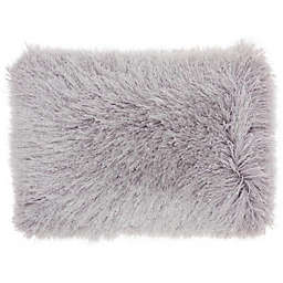HomeRoots Home Decor. Pale Gray Super Shaggy Throw Pillow.