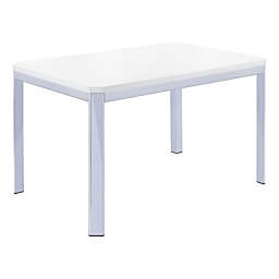 Monarch Specialties I 1041 Dining Table - 32" X 48" / White / Chrome Metal
