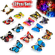 Kitcheniva 12-Pieces Glowing 3D Butterfly LED DIY Wall Stickers