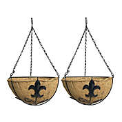 Ashman Online 12" Plant Hanger Basket with Sword Design Hanging Flower Planter Basket Ideal for Fences, Sword 2 Pack