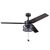 Prominence Home 52 inch Matte Black LED Indoor Cage Ceiling Fan