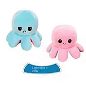 Nice Store Flipping Octopus Flipping Plush Toy Flipping Doll Octopus Doll (120cm*60cm3.4kg-Light blue, pink)