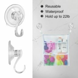 Kitcheniva 4-Pieces Heavy Duty Suction Cup Hook Removable