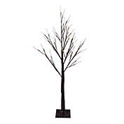 Northlight 4&#39; LED Lighted Christmas Brown Birch Twig Tree Outdoor Decoration - Warm White LIghts