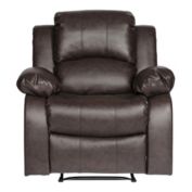 Lazzara Home Bianca Brown Faux Leather Upholstered Reclining Chair