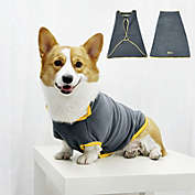 Ownpets Dog Fleece Vest, Adjustable Dog Coat Pet Jacket with Magic Tapes, Cold Winter Jacket S Size Grey
