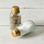Slickblue Mini Mason Jar Salt Shakers - Antique Brass