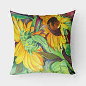 Caroline&#39;s Treasures Sunflowers Fabric Decorative Pillow 18 x 18