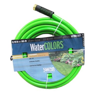 Swan Water Colors 5/8X50 Medium Garden Hose, Green