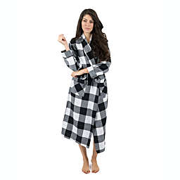 Leveret Women's Flannel Robe Plaid