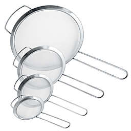 U.S. Kitchen Supply® - Set of 4 Premium Quality Fine Mesh Stainless Steel Strainers with Wide Resting Ear Design - 3