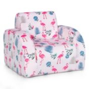 Slickblue 3-in-1 Convertible Kid Sofa Bed Flip-Out Chair Lounger for Toddler-Pink