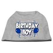 Mirage Pet Products Birthday Boy Screen Print Shirt Grey XXXL - 20" L
