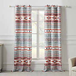 Greenland Home Kiva Western Boho Curtain Panels (Set of 2) with Tiebacks, 84-inch L