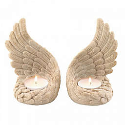 Wings of Devotion Home Decorative Durable Angel Wings Tealight Set