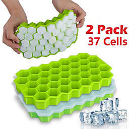 Kitcheniva 2 Pack 74 Case Silicone ICE Cube Tray Maker Mold Cocktails Whiskey stones Large