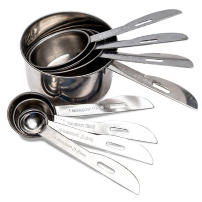 Lexi Home 8 pc. Stainless Steel Measuring Cup and Spoon Set